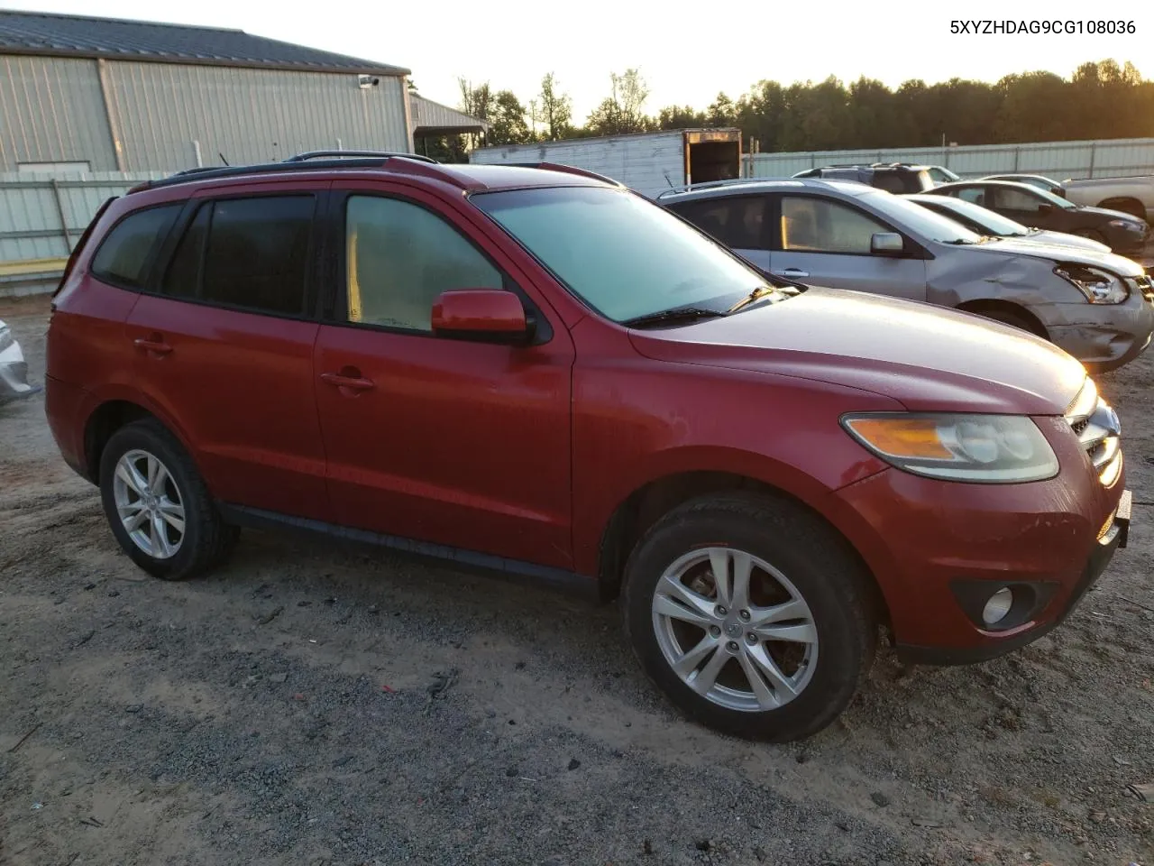 2012 Hyundai Santa Fe Se VIN: 5XYZHDAG9CG108036 Lot: 75458614