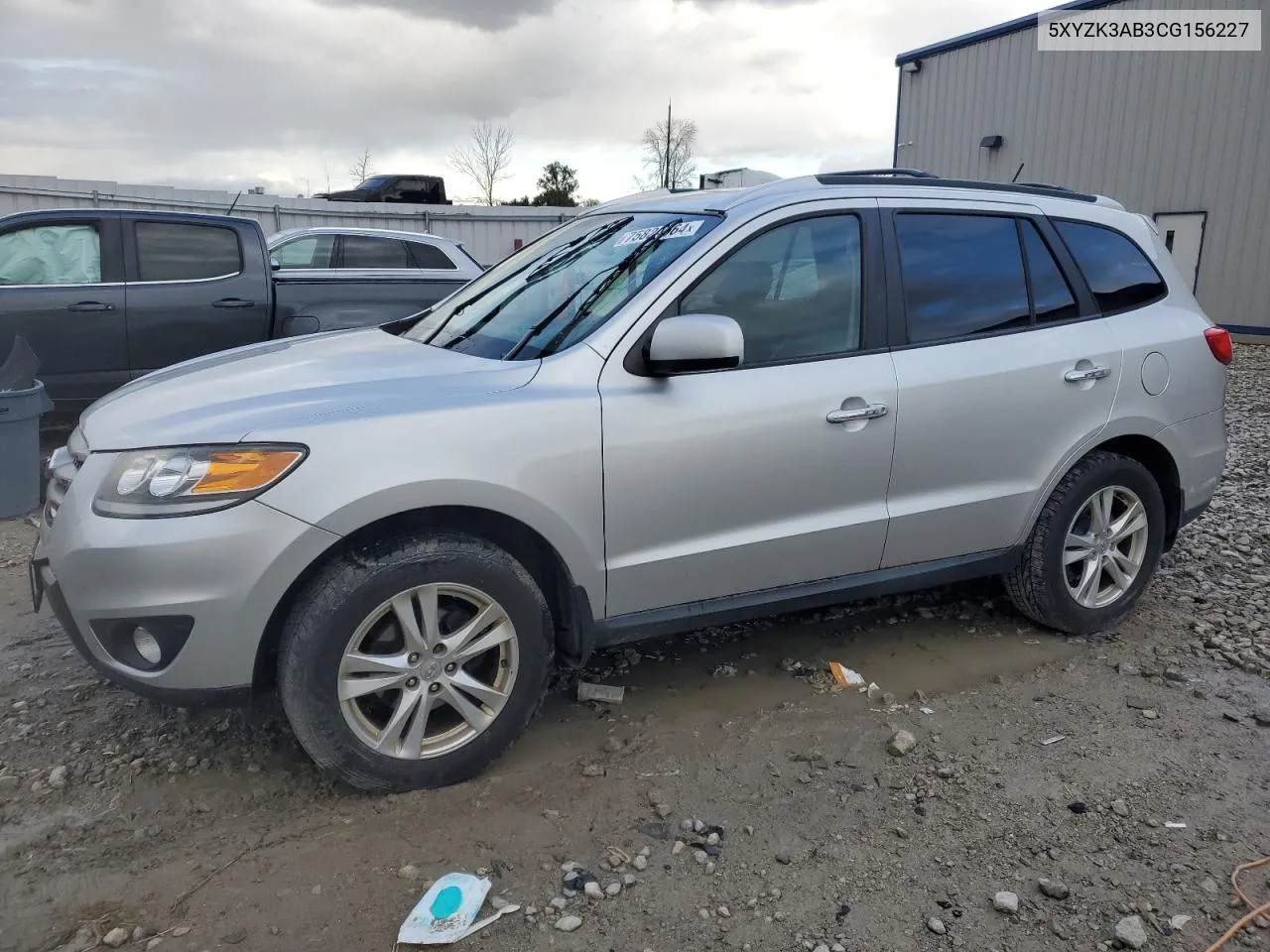 2012 Hyundai Santa Fe Limited VIN: 5XYZK3AB3CG156227 Lot: 75824564