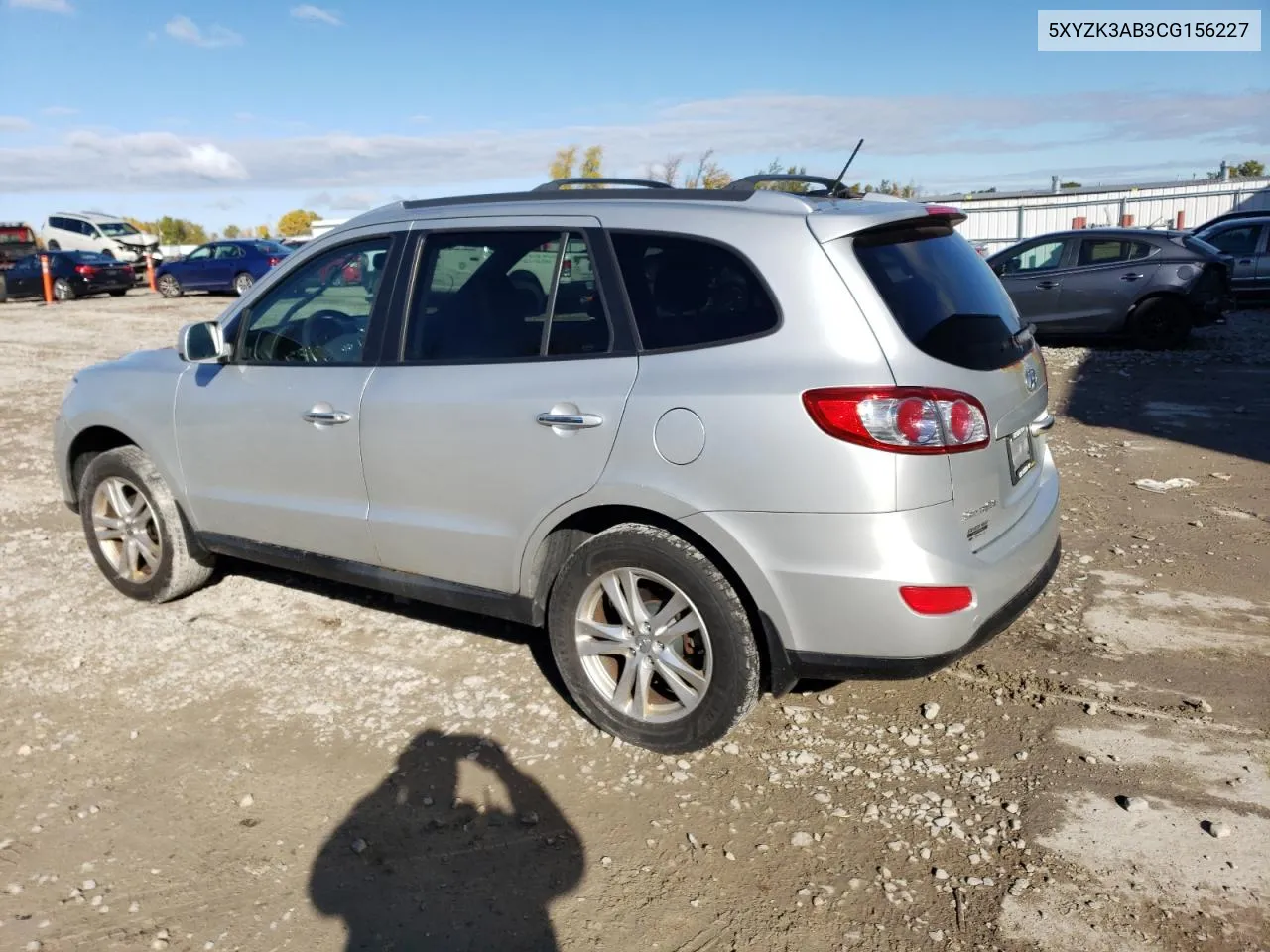 2012 Hyundai Santa Fe Limited VIN: 5XYZK3AB3CG156227 Lot: 75824564