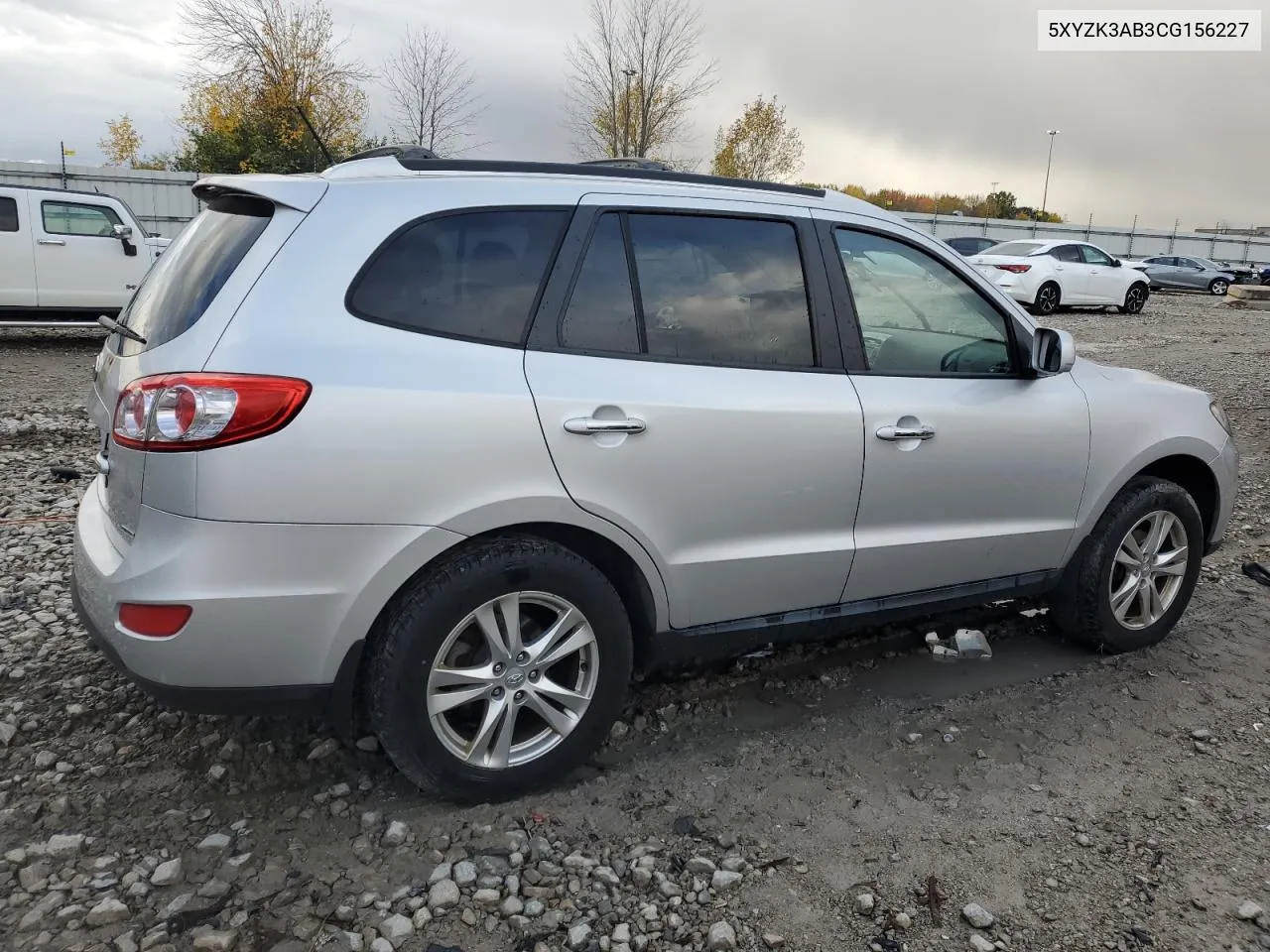 2012 Hyundai Santa Fe Limited VIN: 5XYZK3AB3CG156227 Lot: 75824564