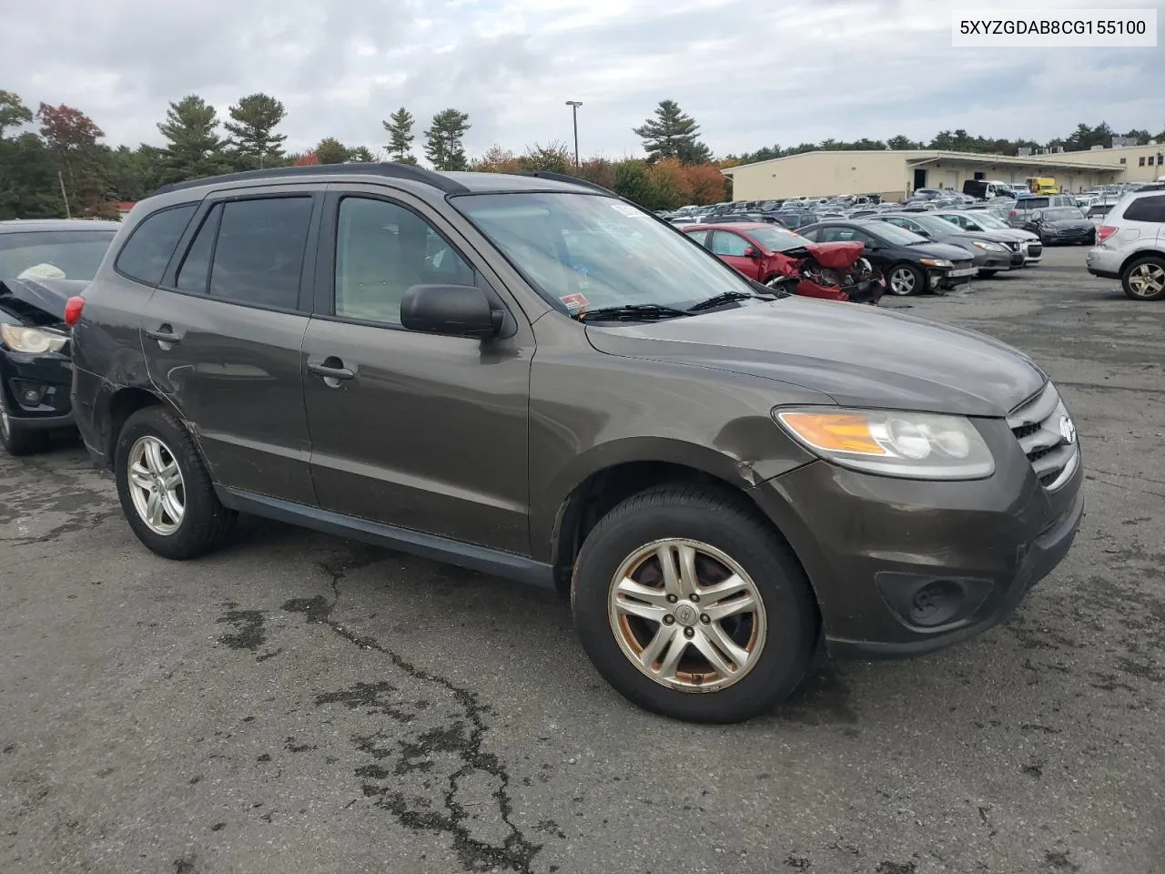 2012 Hyundai Santa Fe Gls VIN: 5XYZGDAB8CG155100 Lot: 75912414