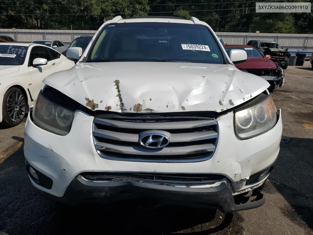 2012 Hyundai Santa Fe Limited VIN: 5XYZK3AB6CG091910 Lot: 76039224