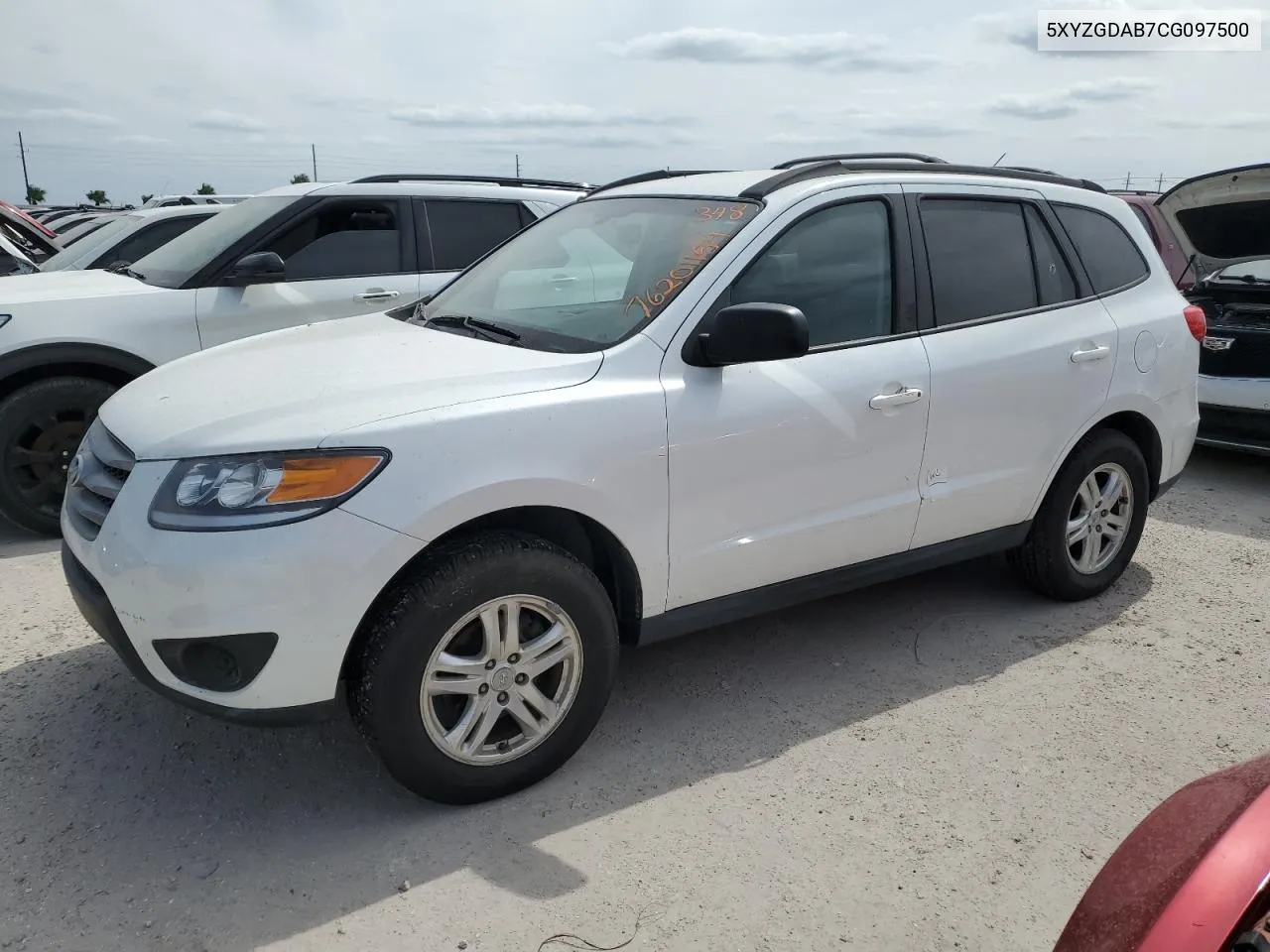 2012 Hyundai Santa Fe Gls VIN: 5XYZGDAB7CG097500 Lot: 76201154