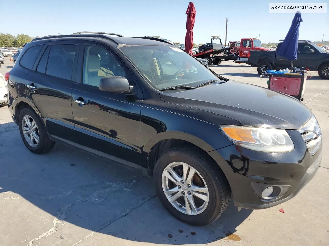 2012 Hyundai Santa Fe Limited VIN: 5XYZK4AG3CG157279 Lot: 76894754