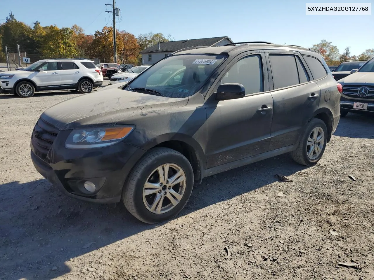 2012 Hyundai Santa Fe Se VIN: 5XYZHDAG2CG127768 Lot: 77075924