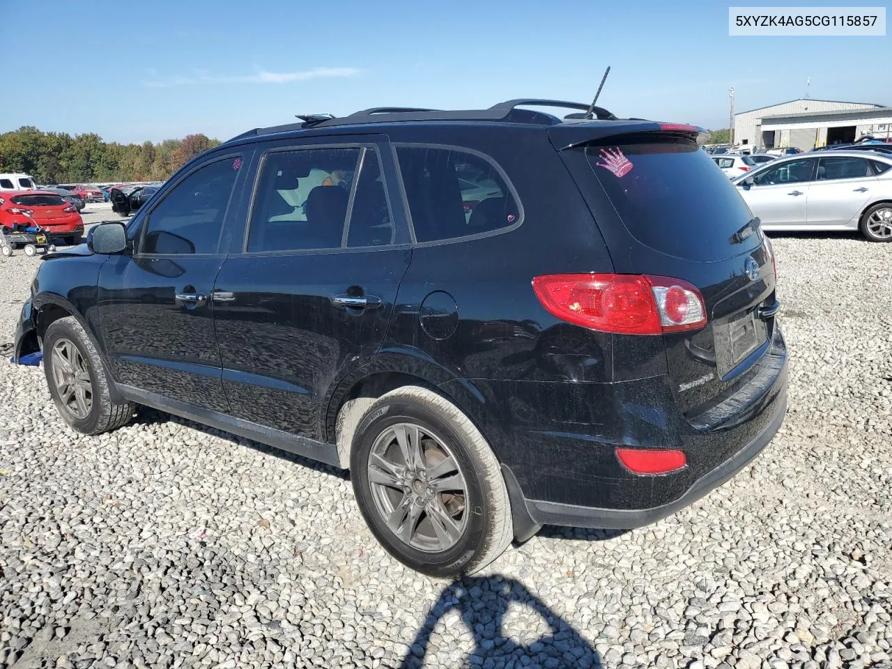 2012 Hyundai Santa Fe Limited VIN: 5XYZK4AG5CG115857 Lot: 77396484