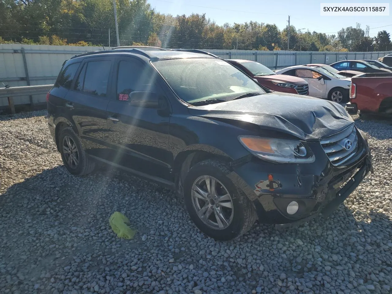 2012 Hyundai Santa Fe Limited VIN: 5XYZK4AG5CG115857 Lot: 77396484