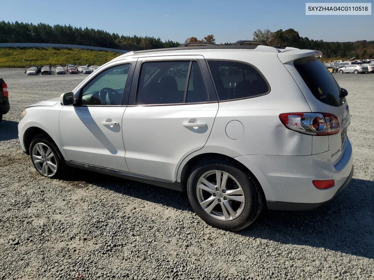 2012 Hyundai Santa Fe Se VIN: 5XYZH4AG4CG110518 Lot: 77423244