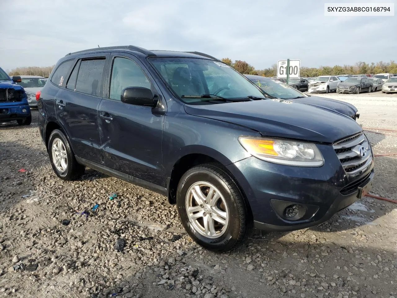 2012 Hyundai Santa Fe Gls VIN: 5XYZG3AB8CG168794 Lot: 77826234