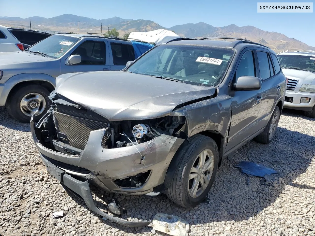 2012 Hyundai Santa Fe Limited VIN: 5XYZK4AG6CG099703 Lot: 77861484