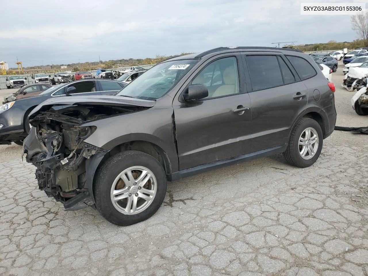 2012 Hyundai Santa Fe Gls VIN: 5XYZG3AB3CG155306 Lot: 77954374