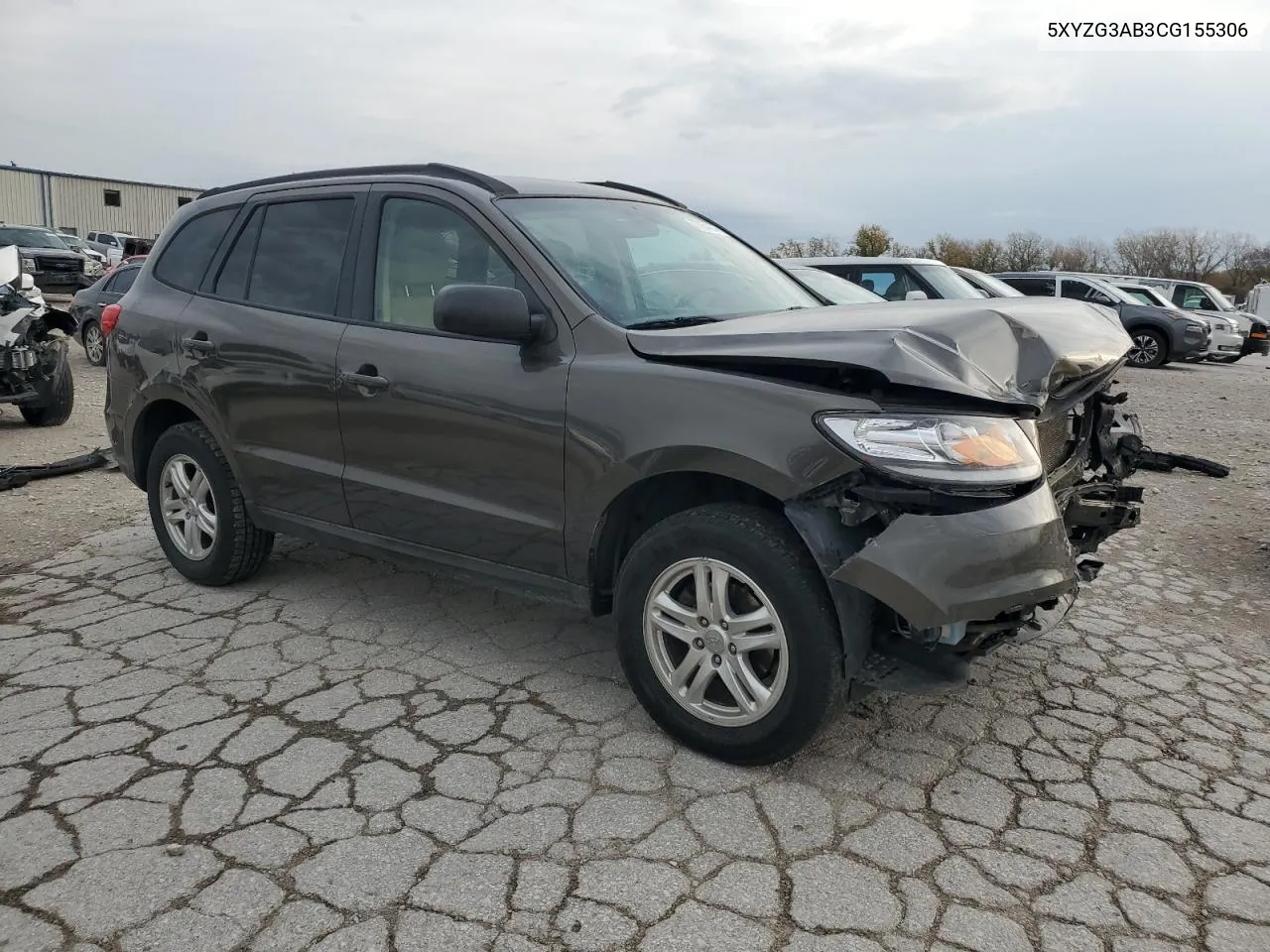 2012 Hyundai Santa Fe Gls VIN: 5XYZG3AB3CG155306 Lot: 77954374