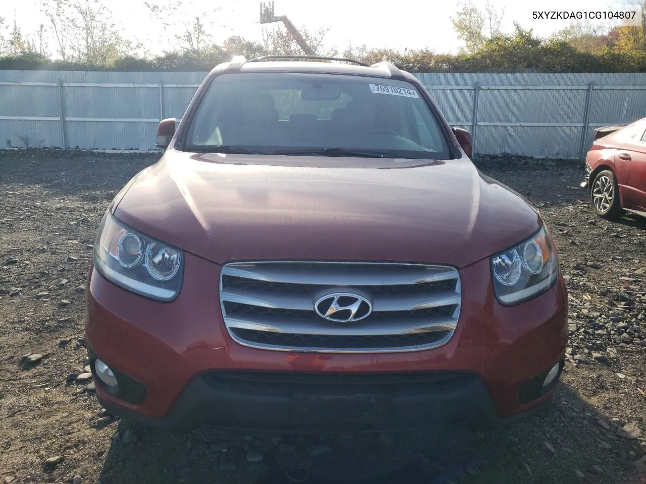 2012 Hyundai Santa Fe Limited VIN: 5XYZKDAG1CG104807 Lot: 78023404