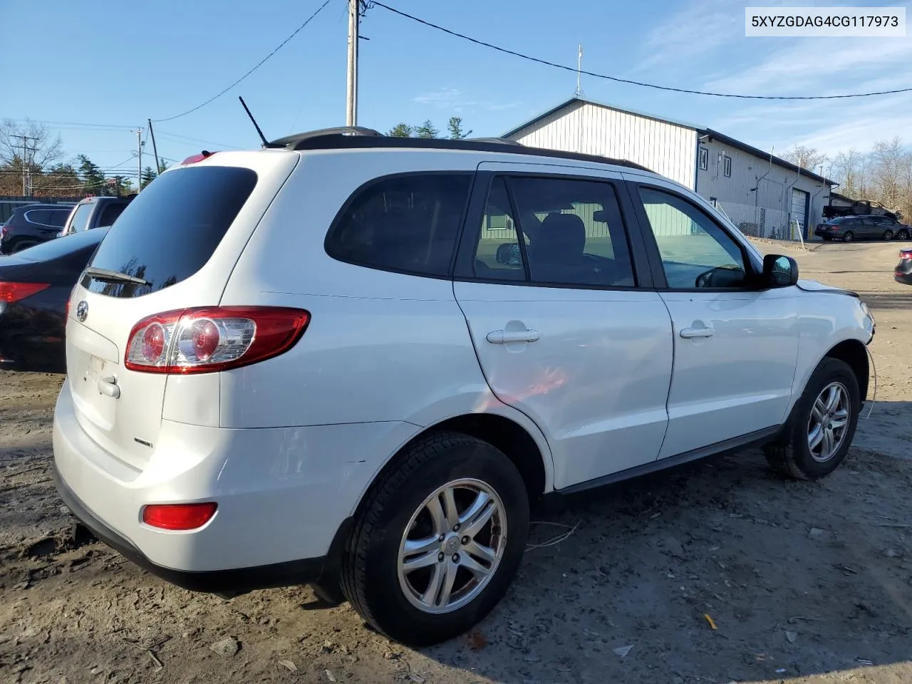 2012 Hyundai Santa Fe Gls VIN: 5XYZGDAG4CG117973 Lot: 78516884