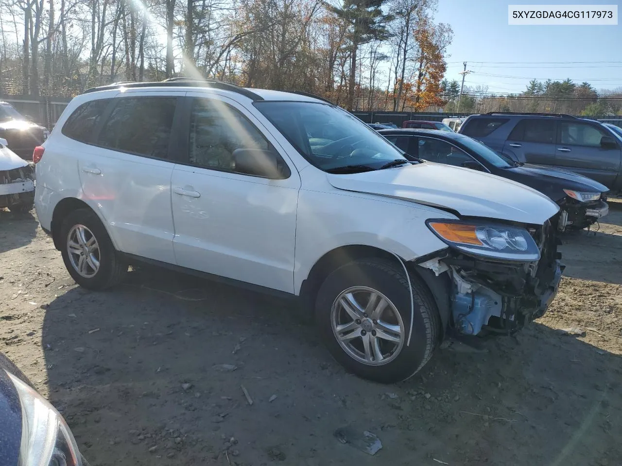 2012 Hyundai Santa Fe Gls VIN: 5XYZGDAG4CG117973 Lot: 78516884