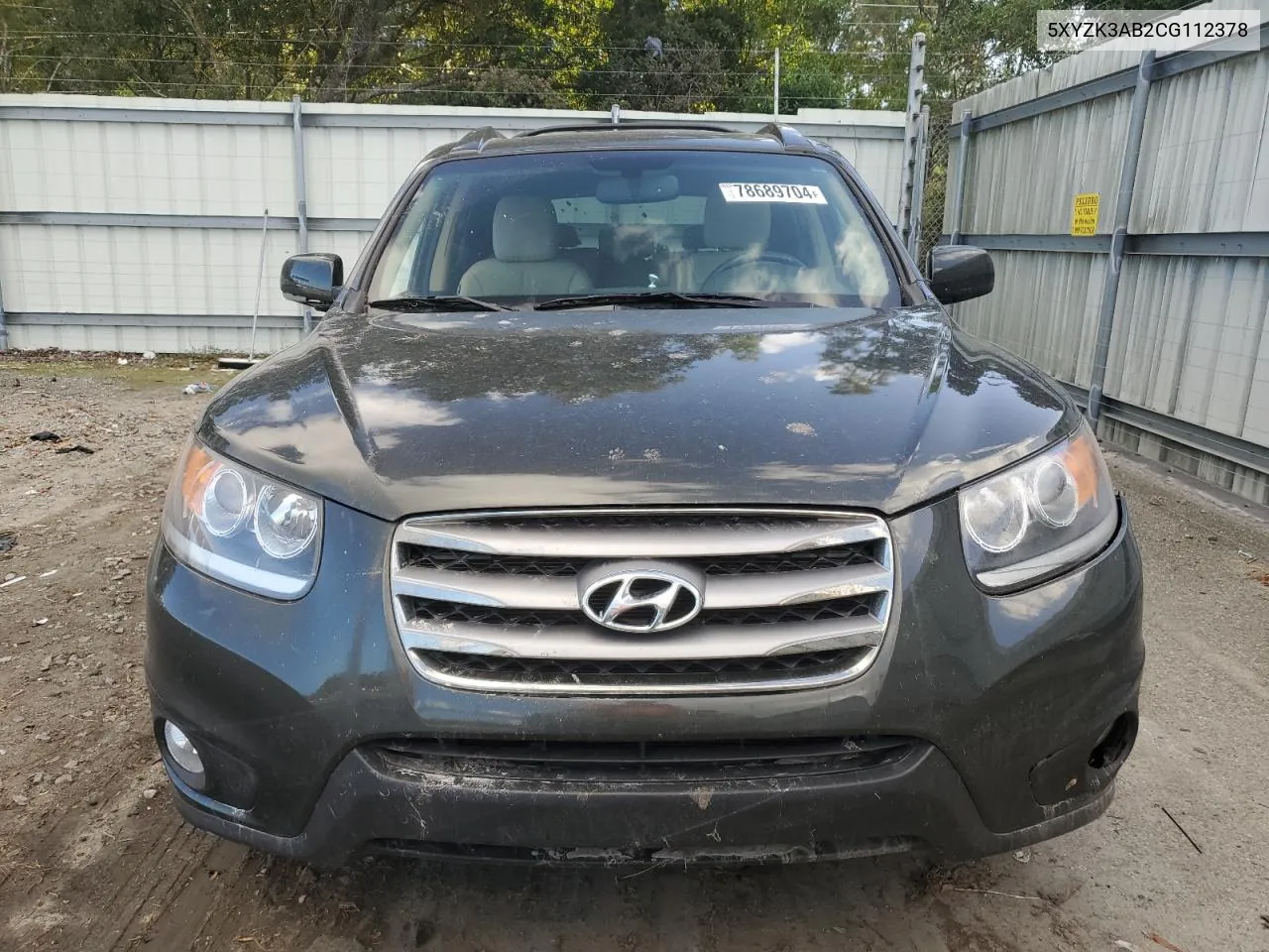 2012 Hyundai Santa Fe Limited VIN: 5XYZK3AB2CG112378 Lot: 78689704