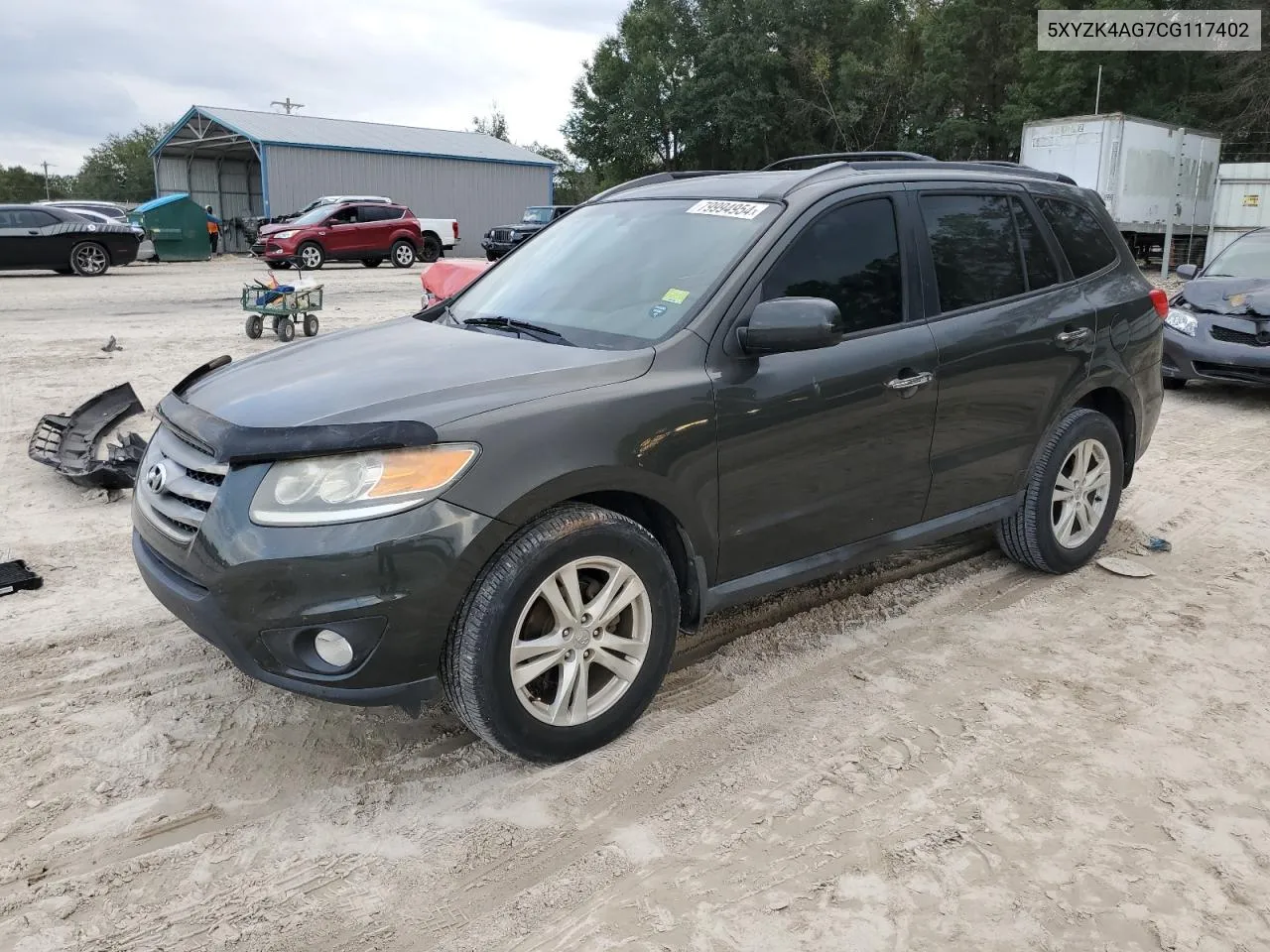 2012 Hyundai Santa Fe Limited VIN: 5XYZK4AG7CG117402 Lot: 79994954