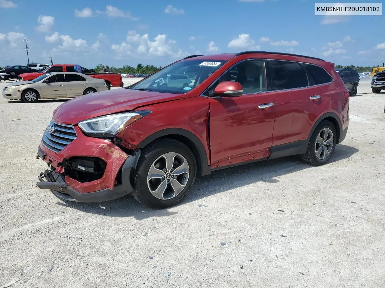 KM8SN4HF2DU018102 2013 Hyundai Santa Fe Gls