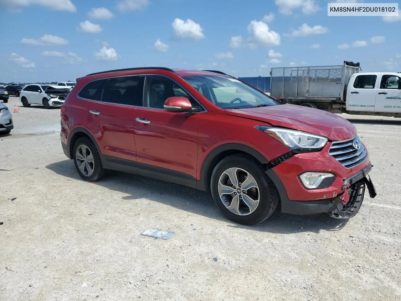 KM8SN4HF2DU018102 2013 Hyundai Santa Fe Gls