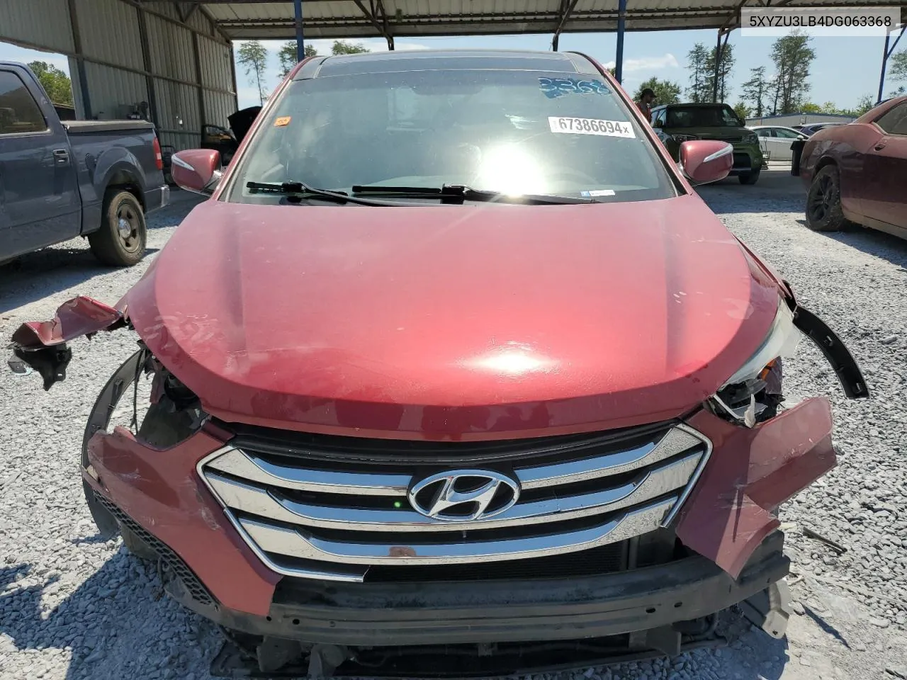 2013 Hyundai Santa Fe Sport VIN: 5XYZU3LB4DG063368 Lot: 67386694