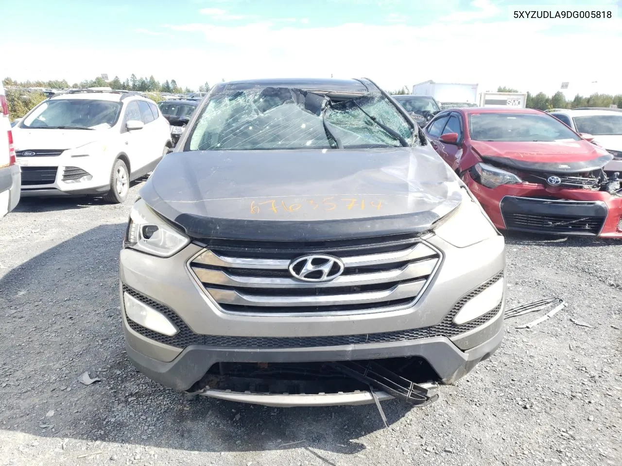 2013 Hyundai Santa Fe Sport VIN: 5XYZUDLA9DG005818 Lot: 67635714