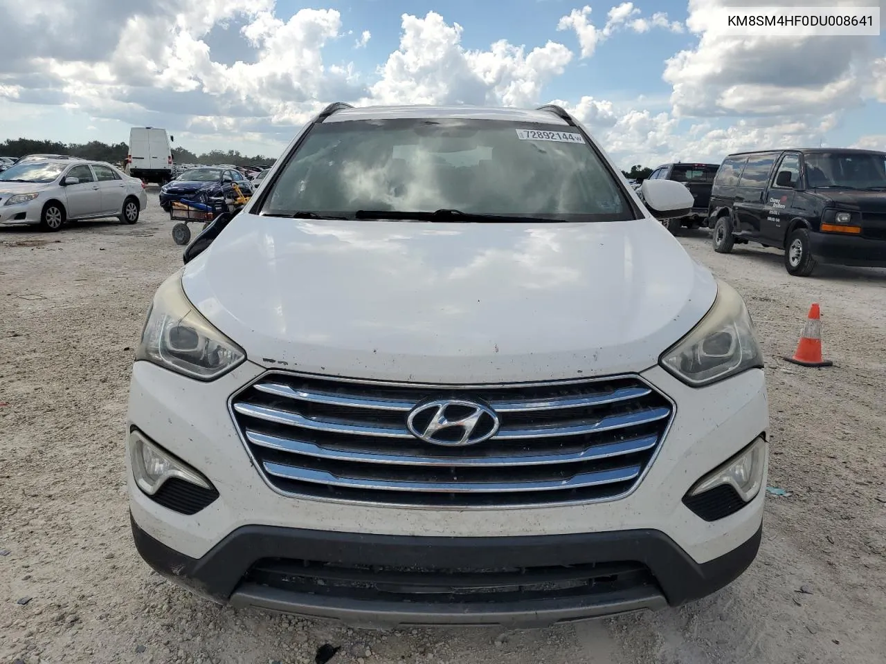 2013 Hyundai Santa Fe Gls VIN: KM8SM4HF0DU008641 Lot: 72892144