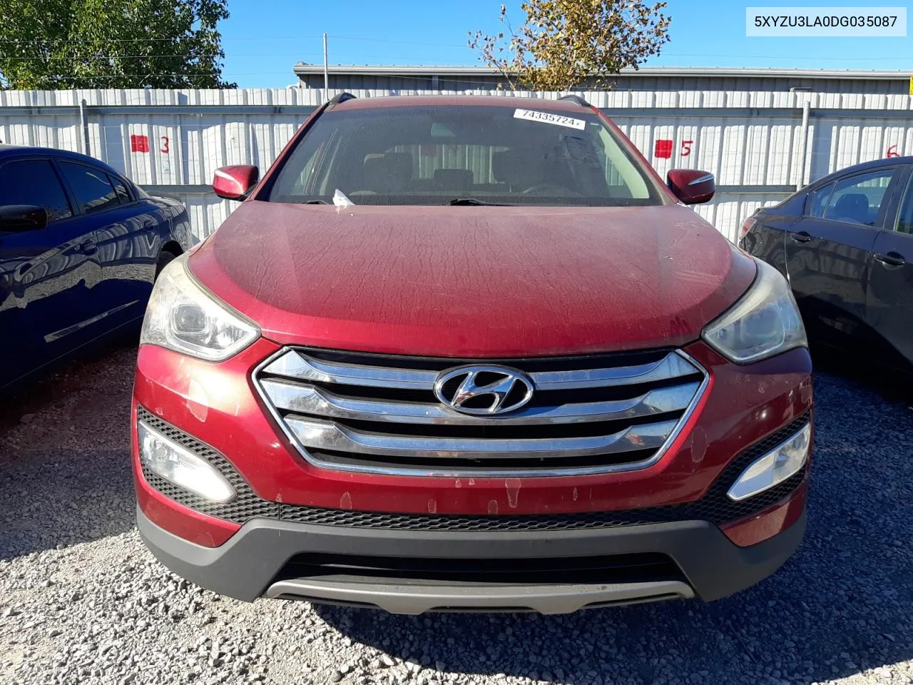 2013 Hyundai Santa Fe Sport VIN: 5XYZU3LA0DG035087 Lot: 74335724