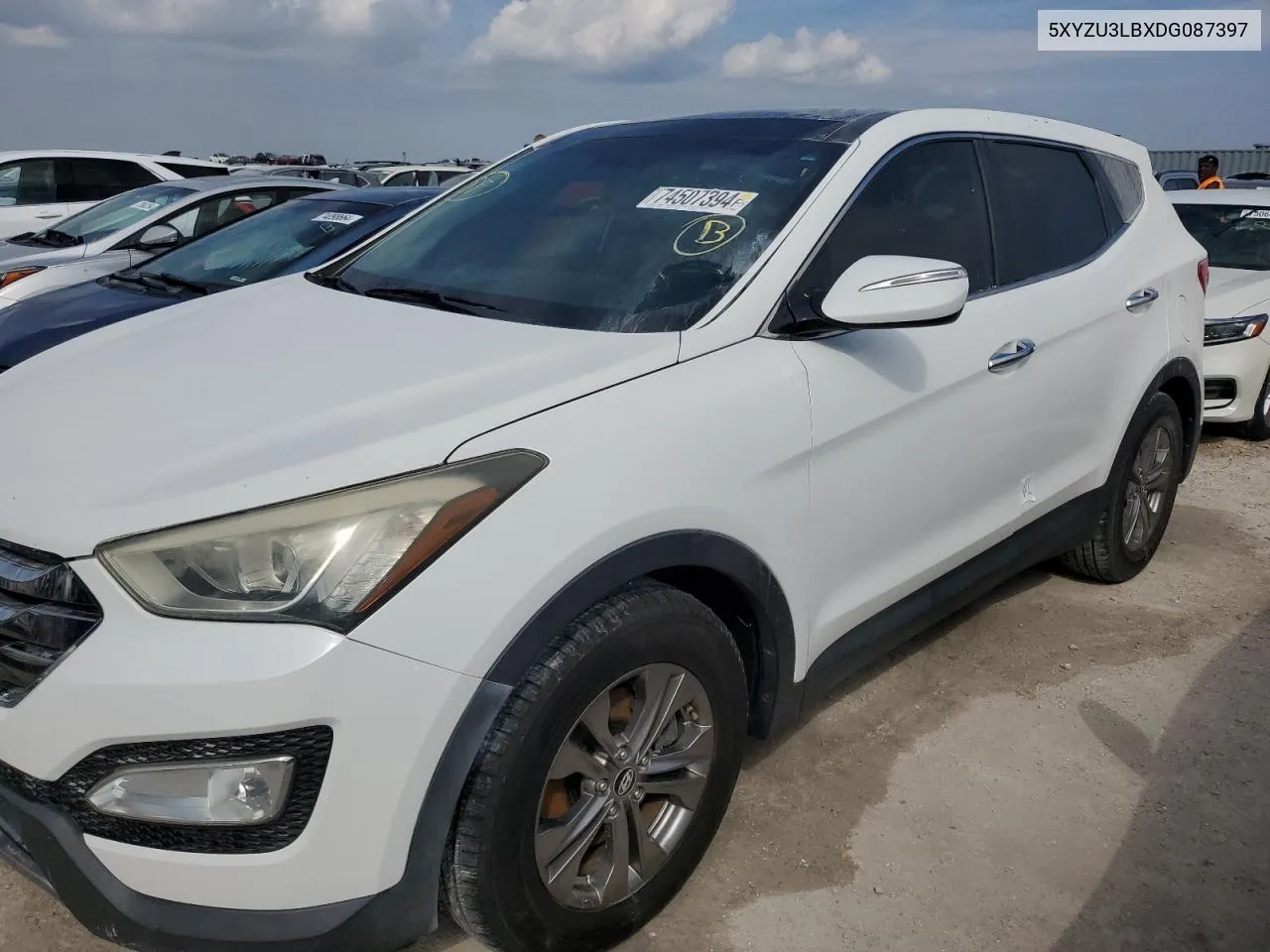 2013 Hyundai Santa Fe Sport VIN: 5XYZU3LBXDG087397 Lot: 74507394