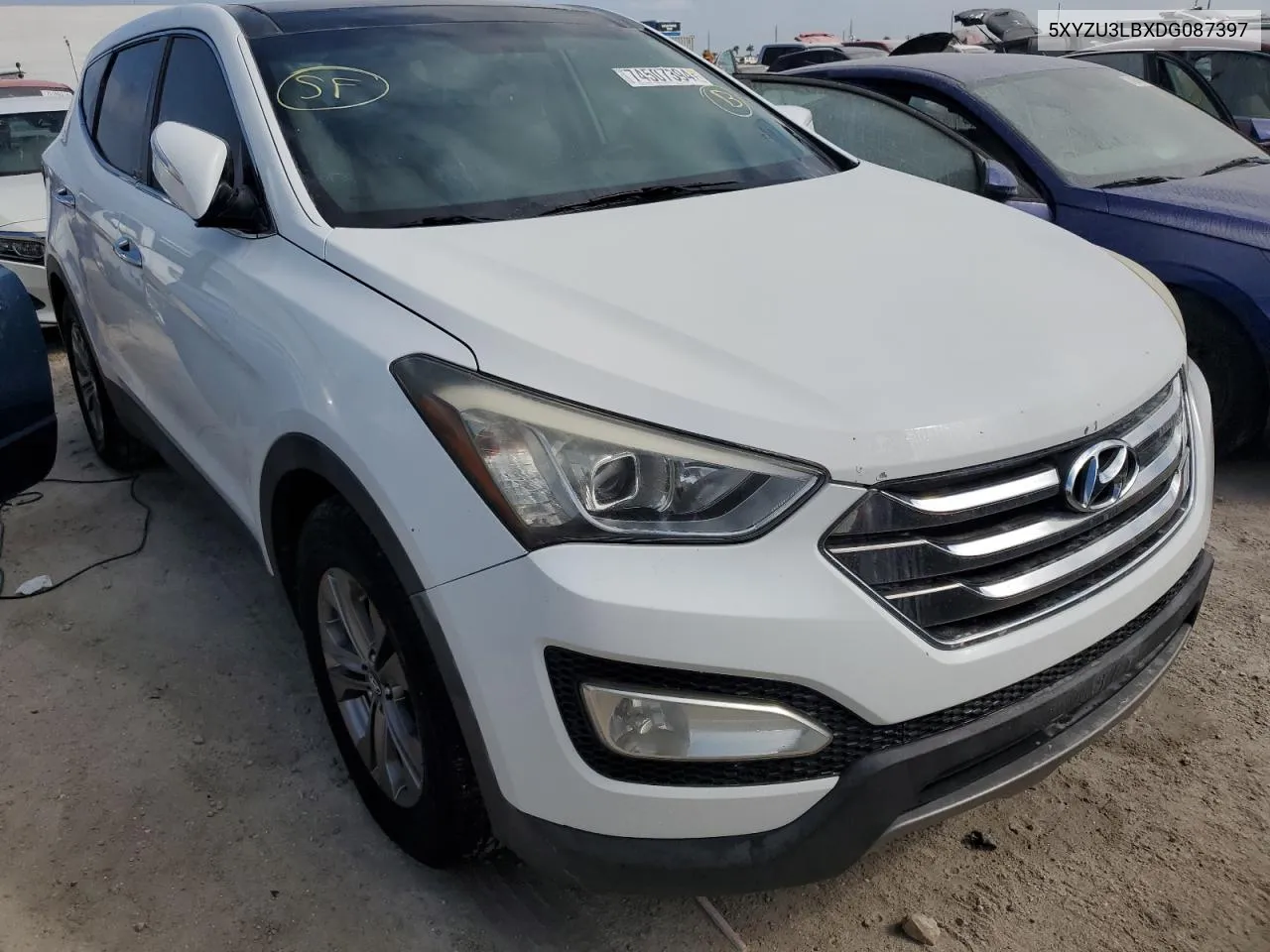 2013 Hyundai Santa Fe Sport VIN: 5XYZU3LBXDG087397 Lot: 74507394