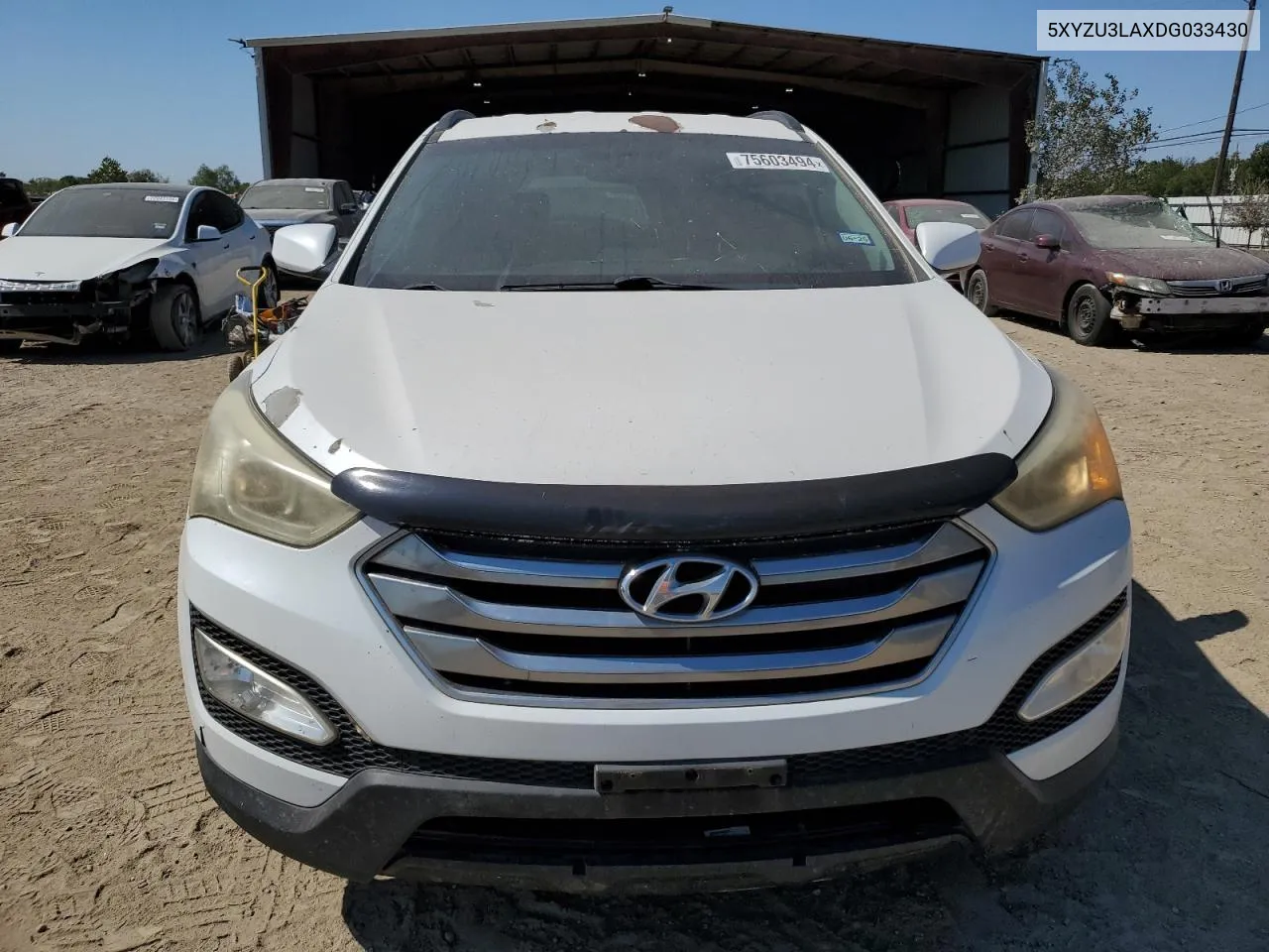 2013 Hyundai Santa Fe Sport VIN: 5XYZU3LAXDG033430 Lot: 75603494