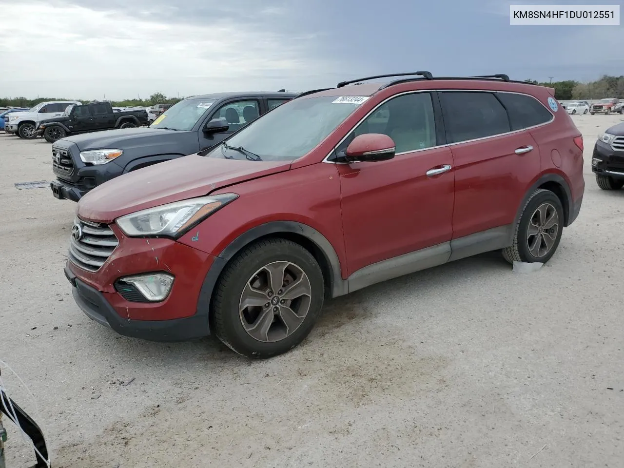 2013 Hyundai Santa Fe Gls VIN: KM8SN4HF1DU012551 Lot: 76613244