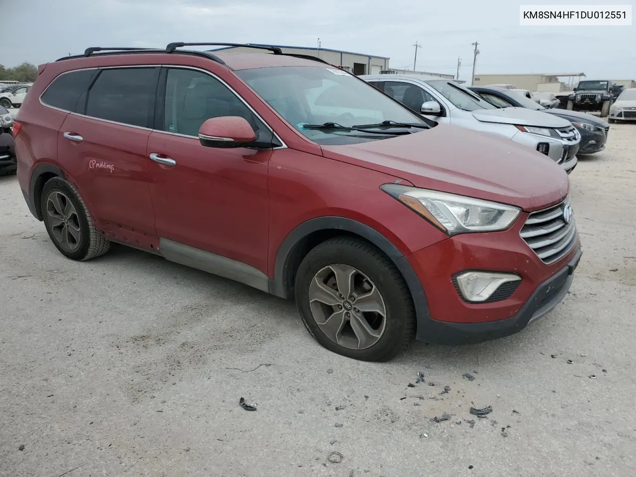 2013 Hyundai Santa Fe Gls VIN: KM8SN4HF1DU012551 Lot: 76613244