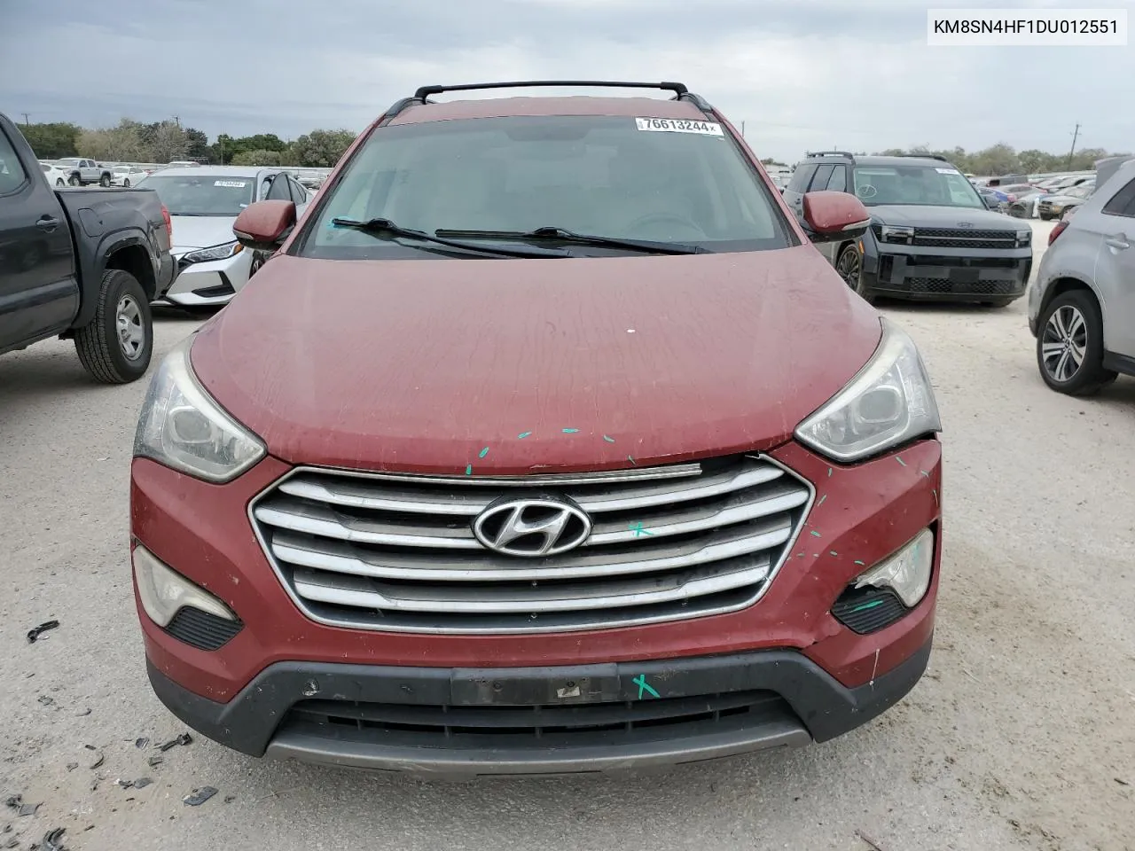 2013 Hyundai Santa Fe Gls VIN: KM8SN4HF1DU012551 Lot: 76613244