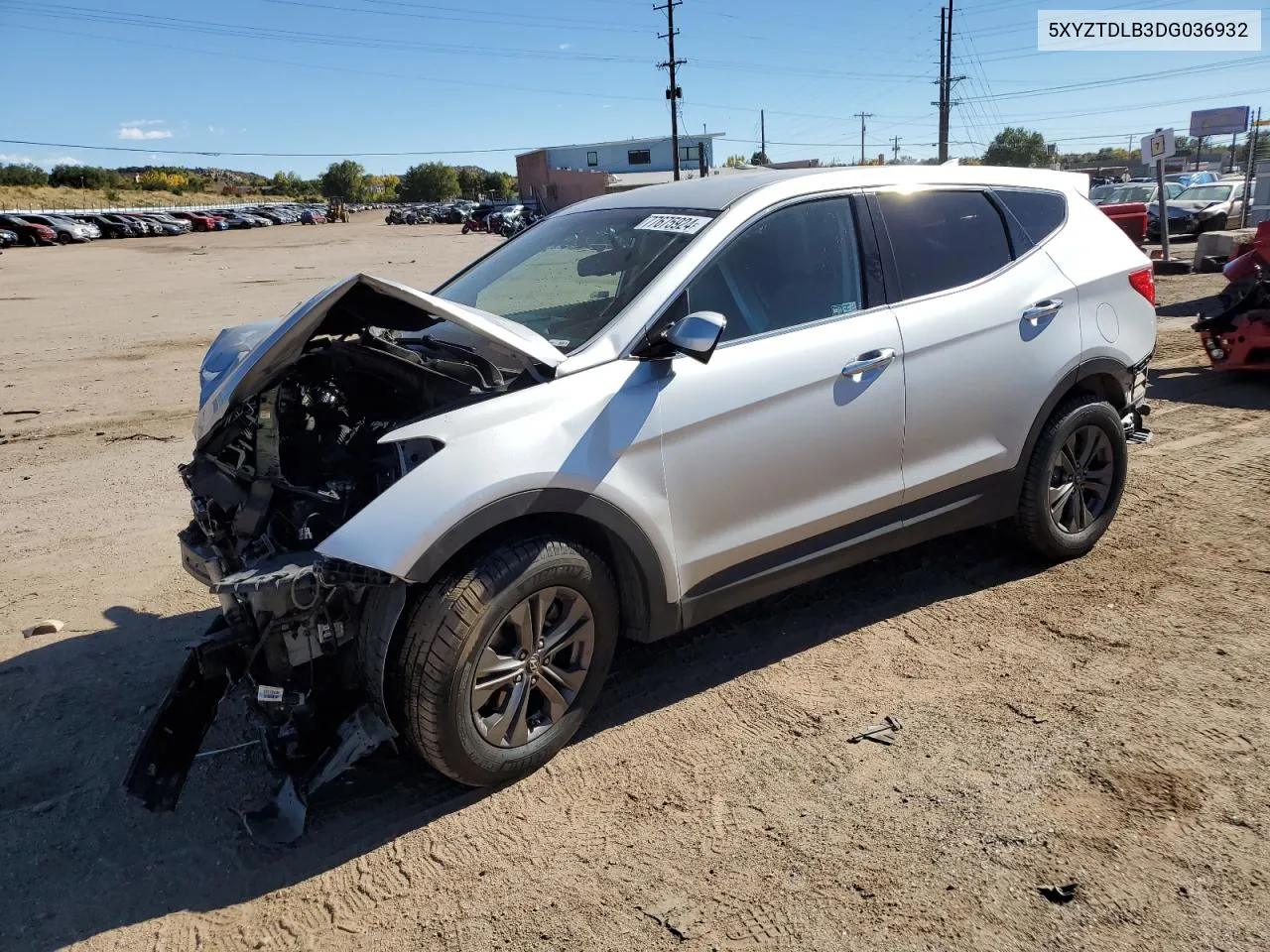 2013 Hyundai Santa Fe Sport VIN: 5XYZTDLB3DG036932 Lot: 77675924