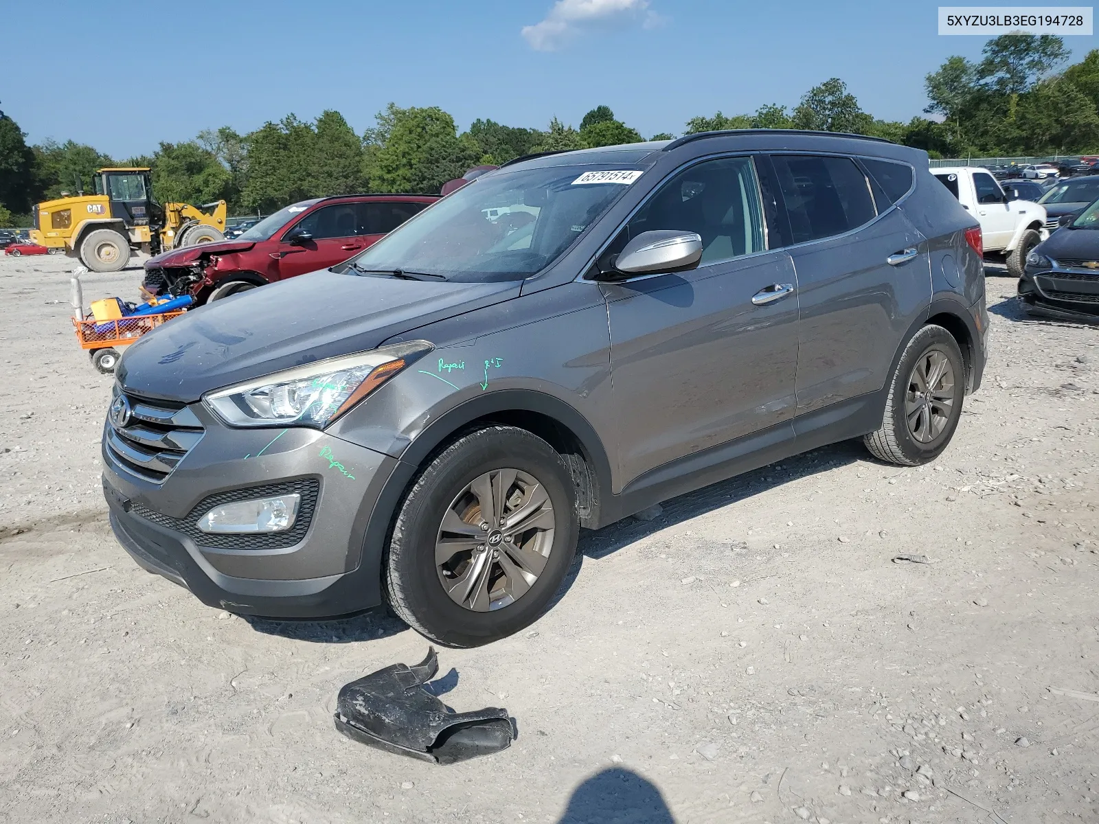 2014 Hyundai Santa Fe Sport VIN: 5XYZU3LB3EG194728 Lot: 65791514