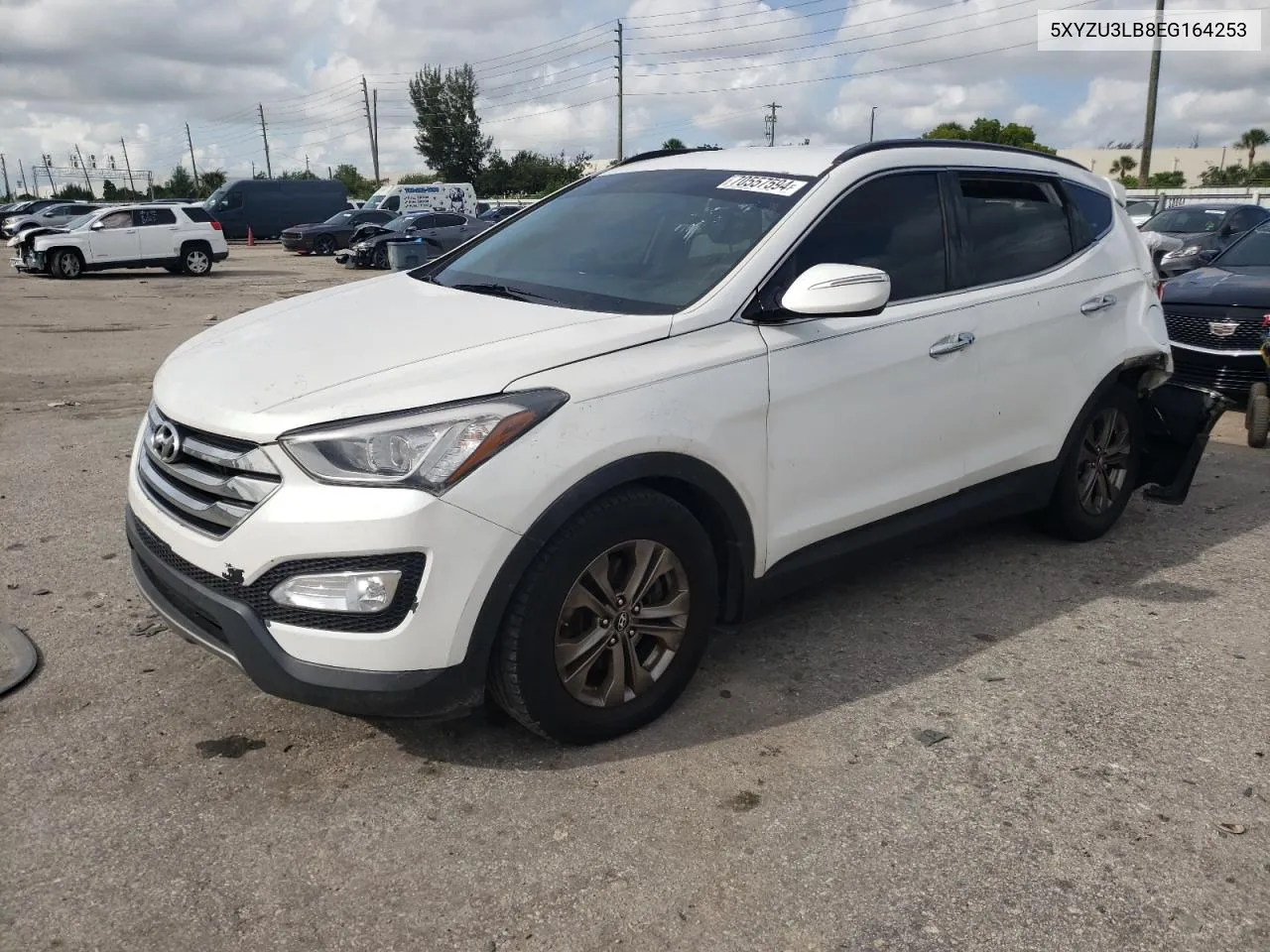 2014 Hyundai Santa Fe Sport VIN: 5XYZU3LB8EG164253 Lot: 70557594