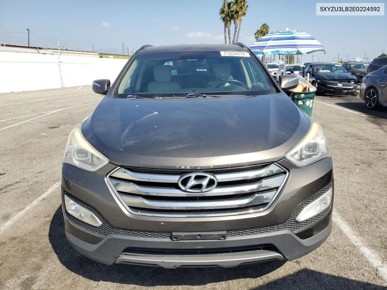 2014 Hyundai Santa Fe Sport VIN: 5XYZU3LB2EG224592 Lot: 71034474