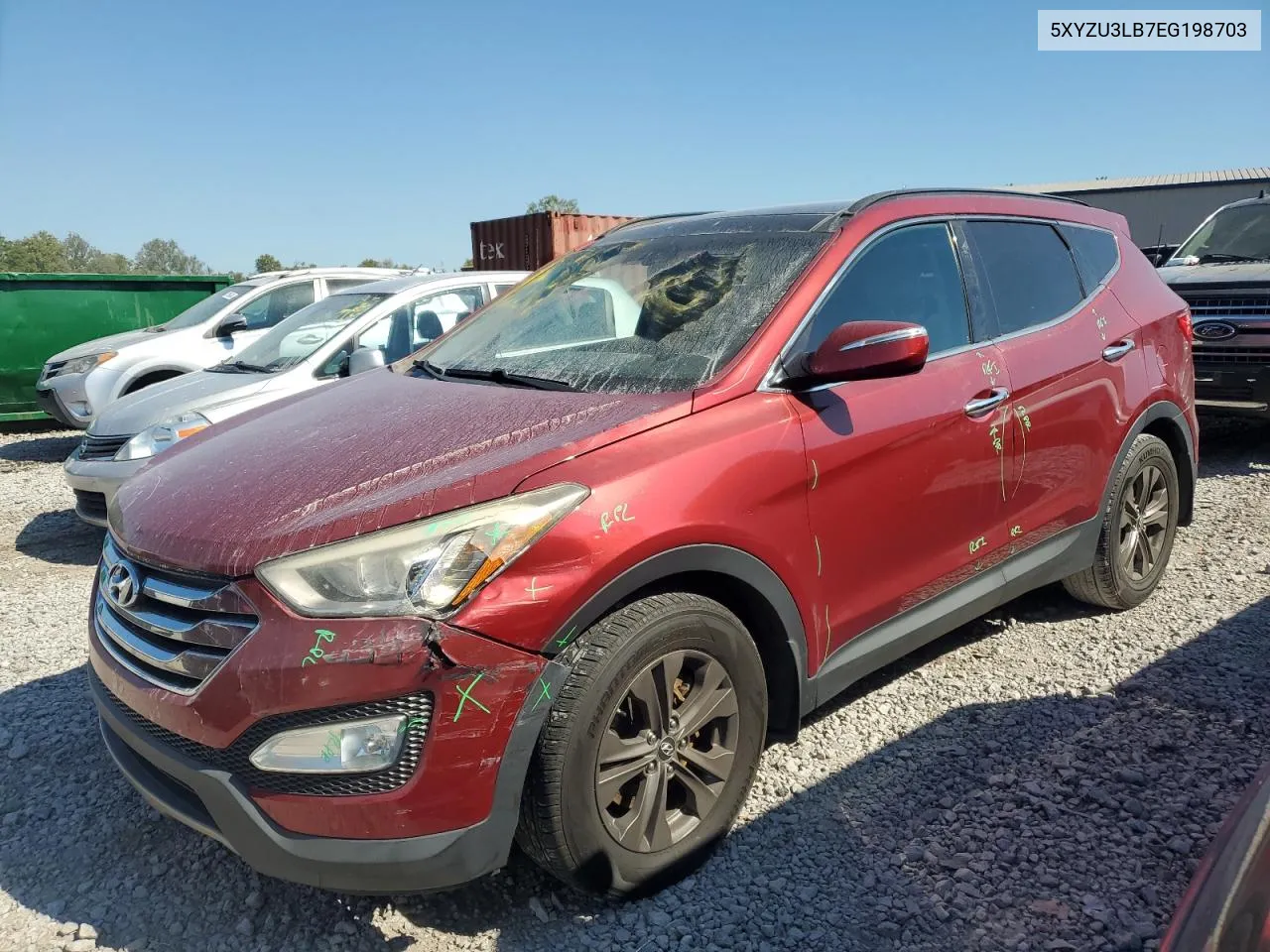 2014 Hyundai Santa Fe Sport VIN: 5XYZU3LB7EG198703 Lot: 72565424