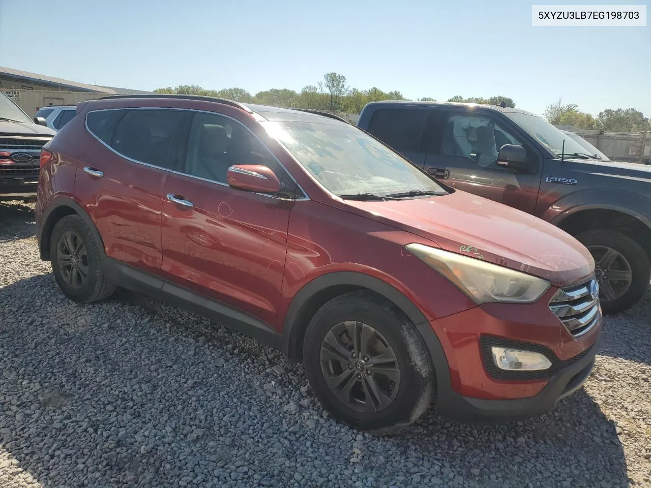 2014 Hyundai Santa Fe Sport VIN: 5XYZU3LB7EG198703 Lot: 72565424