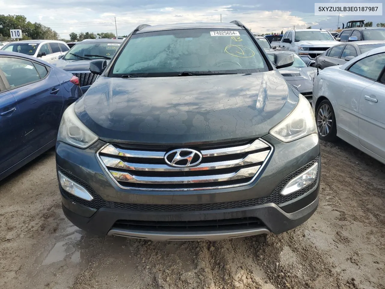 2014 Hyundai Santa Fe Sport VIN: 5XYZU3LB3EG187987 Lot: 74025654