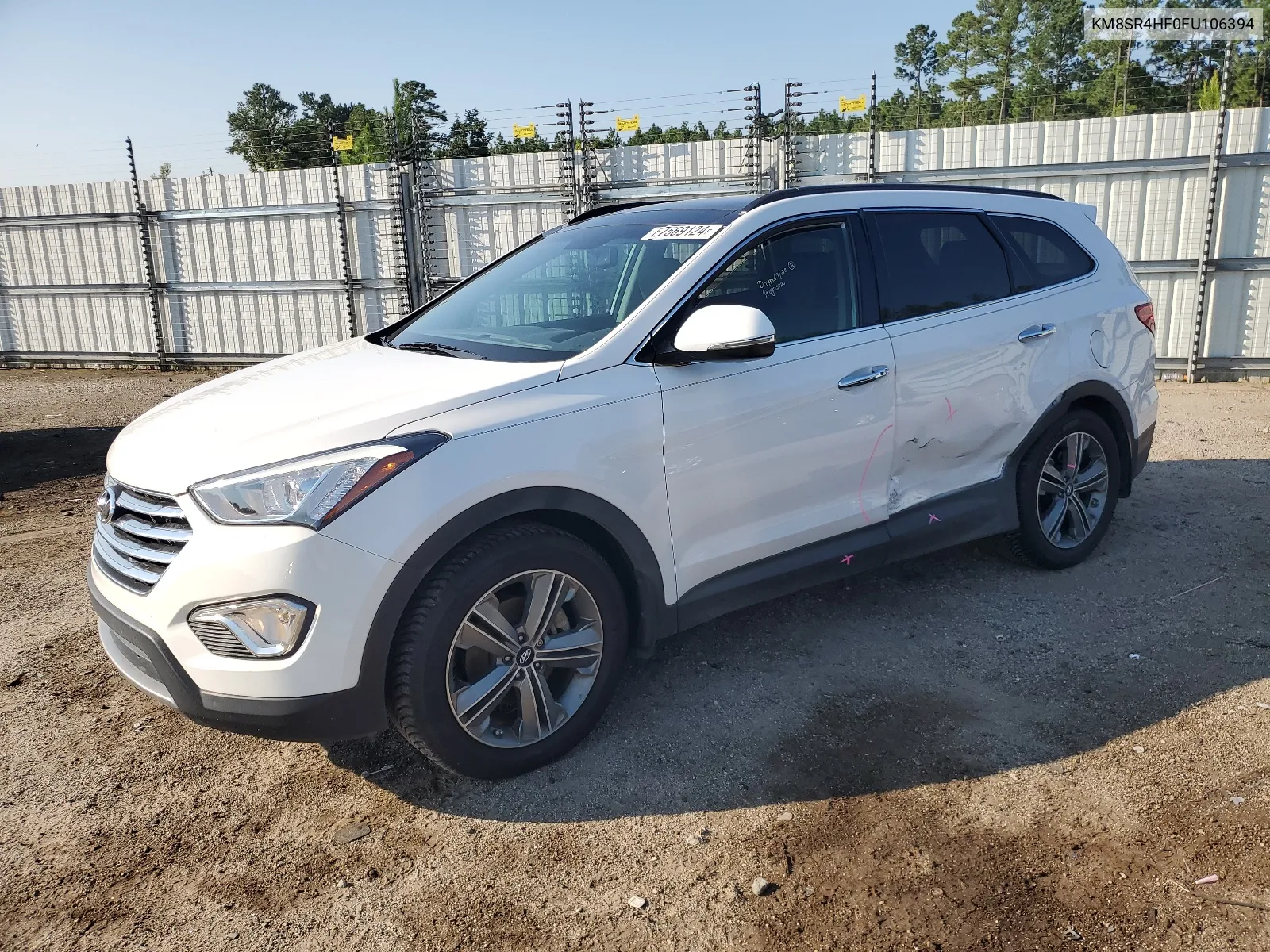 2015 Hyundai Santa Fe Gls VIN: KM8SR4HF0FU106394 Lot: 67569124