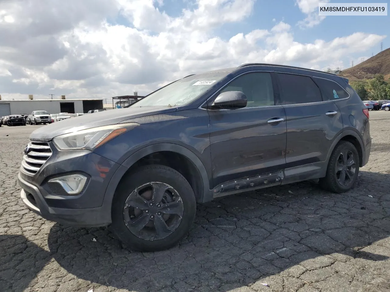 KM8SMDHFXFU103419 2015 Hyundai Santa Fe Gls