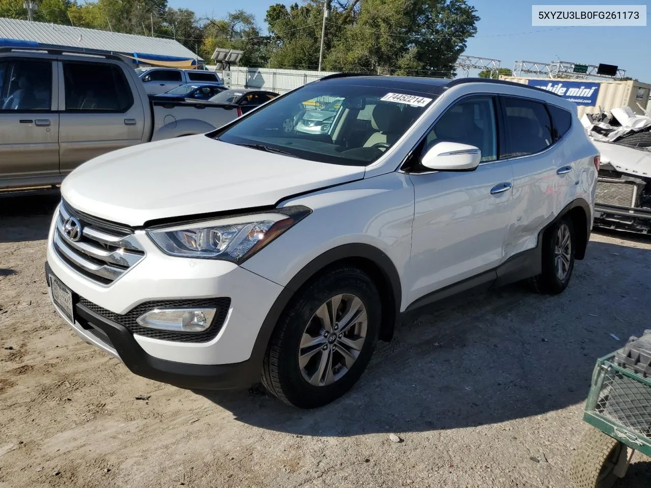 2015 Hyundai Santa Fe Sport VIN: 5XYZU3LB0FG261173 Lot: 74452214