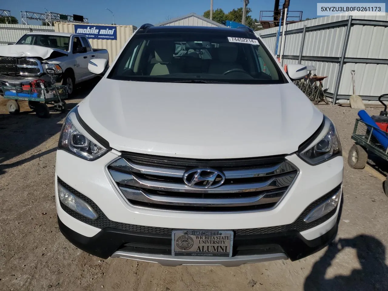 2015 Hyundai Santa Fe Sport VIN: 5XYZU3LB0FG261173 Lot: 74452214