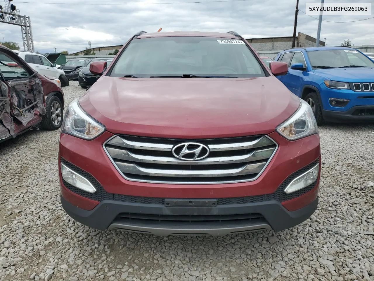 2015 Hyundai Santa Fe Sport VIN: 5XYZUDLB3FG269063 Lot: 75598724