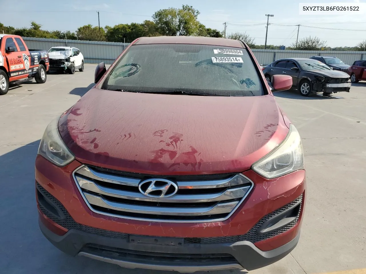 2015 Hyundai Santa Fe Sport VIN: 5XYZT3LB6FG261522 Lot: 75893514