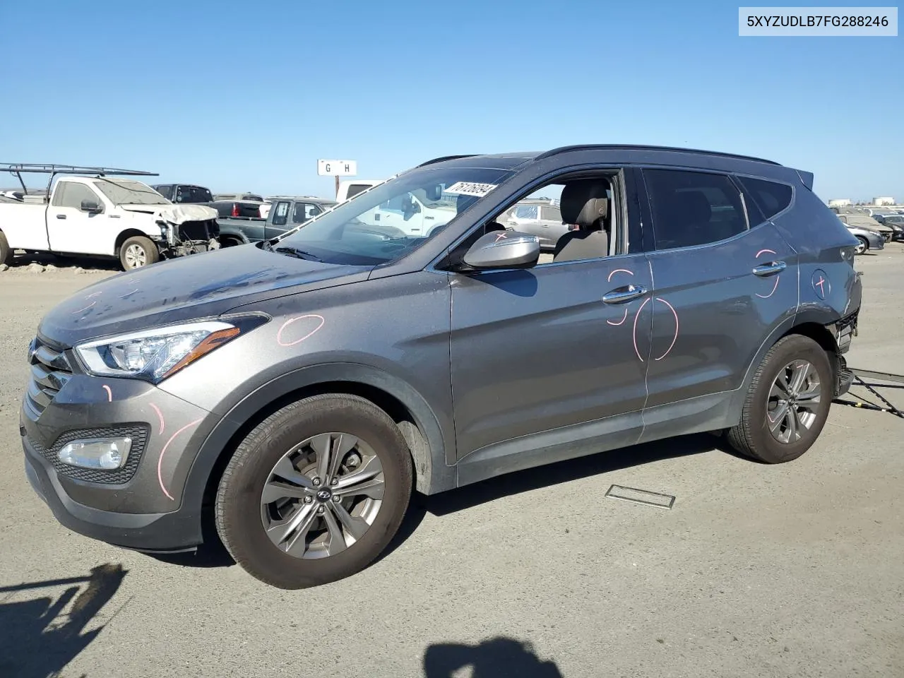 2015 Hyundai Santa Fe Sport VIN: 5XYZUDLB7FG288246 Lot: 76126094