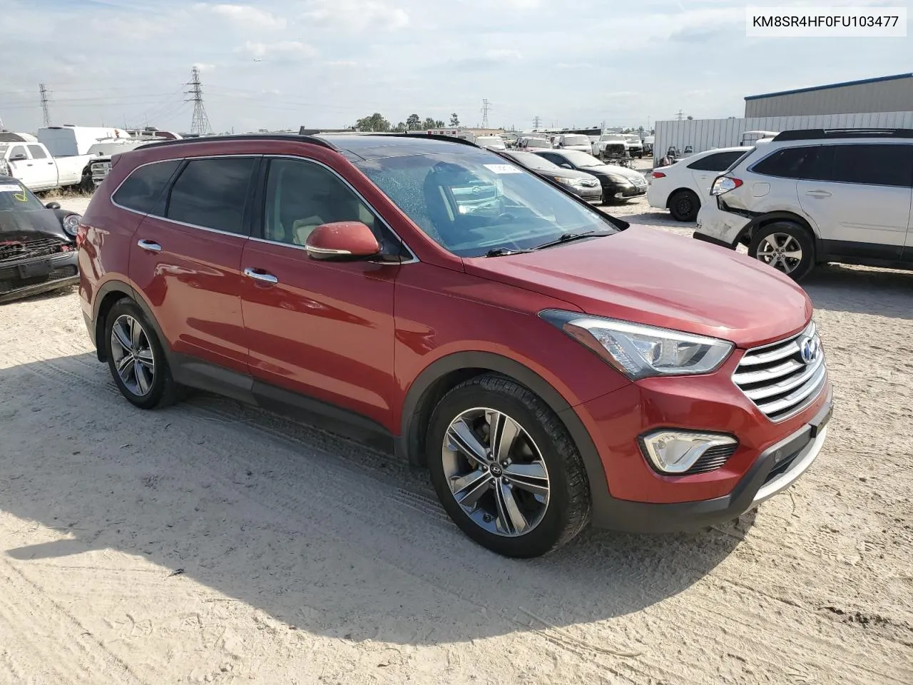 KM8SR4HF0FU103477 2015 Hyundai Santa Fe Gls