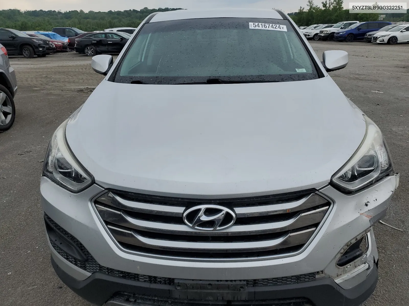 2016 Hyundai Santa Fe Sport VIN: 5XYZT3LB9GG322251 Lot: 54167424