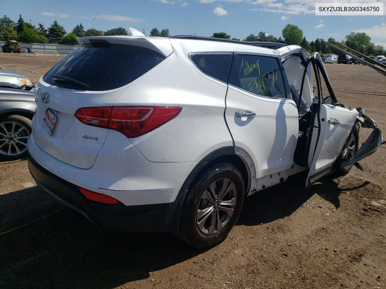 2016 Hyundai Santa Fe Sport VIN: 5XYZU3LB3GG345750 Lot: 54415274